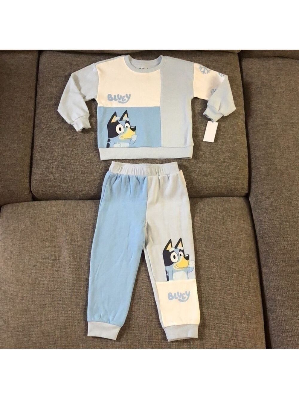 BLUEY Moose Toddler Boy Bluey Sweatshirt Pullover Sweatpants Set Blue 5T